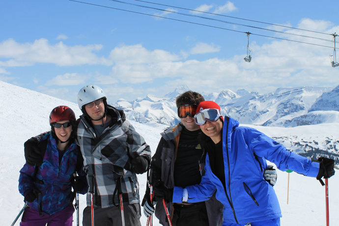 יום הסקי האחרון בשנה שעברה - סאנשיין - כולנו מבסוטים ממזג האוויר הנעים